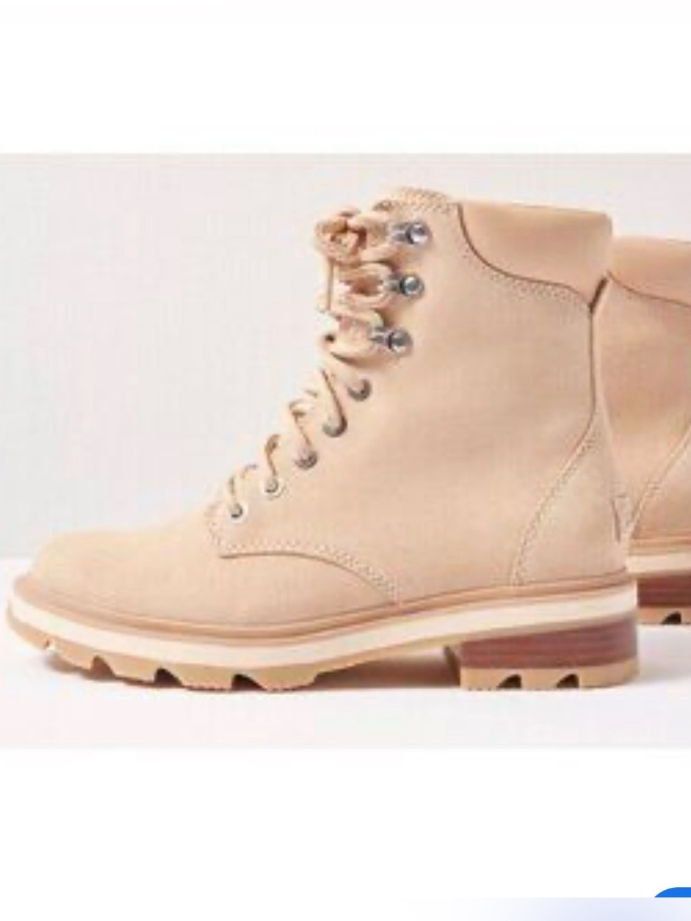 Sorel Beige Suede Lace-Up Hiking Boots